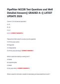 Pipefitter NCCER Test Questions and Well &NewLine;Detailed Answers&vert;&vert; GRADED A&plus;&vert;&vert; LATEST &NewLine;UPDATE 2026