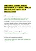 DCF 40 HOUR TRAINING TERMINAL&NewLine;CERTIFICATION EVALUATION COMPLETE&NewLine;QUESTIONS WITH FULL SOLUTION&NewLine;ALREADY PASSED