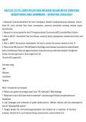 NATCO CCTC Certification Review Exam &ndash; Verified Questions and Answers 2026&sol;2027 Complete Exam Material