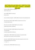 ASCP MOLECULAR BIOLOGY CERTIFICATION EXAM QUESTIONS WITH CORRECT ANSWERS 2026-2027&period;pdf&NewLine;&NewLine;