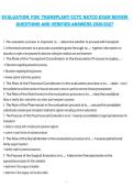 Evaluation for Transplant CCTC NATCO Exam &ndash; Review Questions and Verified Answers 2026&sol;2027 Complete Exam Material
