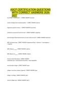ASCP CERTIFICATION QUESTIONS WITH CORRECT ANSWERS 2026-2027
