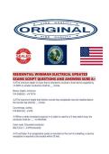RESIDENTIAL WIREMAN ELECTRICAL UPDATED EXAMS SCRIPT QUESTIONS AND ANSWERS SURE