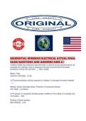 RESIDENTIAL WIREMAN ELECTRICAL ACTUAL FINAL EXAM QUESTIONS AND ANSWERS SURE