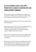 DCFS PLACEMENT EXAM 2 2026 FINAL&NewLine;REVIEW PACK COMPLETE QUESTION SET AND&NewLine;CORE CONCEPT SUMMARY