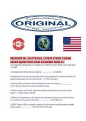 RESIDENTIAL ELECTRICAL LATEST STUDY EXAMS GUIDE QUESTIONS AND ANSWERS SURE