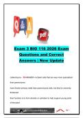 BIO 116 Exam 3 Study Guide Questions and Answers &lpar;600&plus; Exam Questions&rpar; &vert; Plant Biology&comma; Human Physiology&comma; Circulatory System&comma; Respiratory System&comma; Nervous System & Renal Physiology