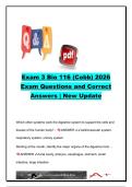 BIO 116 AEXAM COMPLETE PACKAGE DEAL
