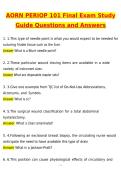 AORN Periop 101 Final Exam Study Guide Newest 2026 Questions and Revised Correct Answers &lpar;Latest 2026 &sol; 2027 Update&rpar; Graded A&plus; Verified by Experts 100&percnt; Guarantee Pass
