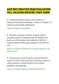 ASCP BOC PRACTICE EXAM EVALUATION&NewLine;FULL SOLUTION UPDATED STUDY GUIDE
