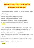 AORN Periop 101 Final Exam TEST BANK Expected 250&plus; Questions Newest 2026 Questions and Revised Correct Answers &lpar;Latest 2026 &sol; 2027 Update&rpar; Graded A&plus; Verified by Experts 100&percnt; Guarantee Pass