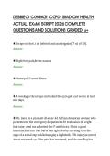 DEBBIE O CONNOR COPD SHADOW HEALTH&NewLine;ACTUAL EXAM SCRIPT 2026 COMPLETE&NewLine;QUESTIONS AND SOLUTIONS GRADED A&plus;