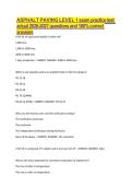 ASPHALT PAVING LEVEL 1 exam practice test actual 2026-2027 questions and 100- correct answers&period;