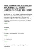 DEBBIE O CONNOR COPD SHADOW HEALTH&NewLine;FINAL PAPER 2026 FULL SOLUTION&NewLine;QUESTIONS AND ANSWERS 100&percnt; CORRECT