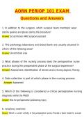 AORN Periop 101 Exam Actual Newest 2026 Questions and Revised Correct Answers &lpar;Latest 2026 &sol; 2027 Update&rpar; Graded A&plus; Verified by Experts 100&percnt; Guarantee Pass