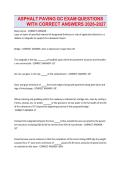ASPHALT PAVING GC EXAM QUESTIONS WITH CORRECT ANSWERS 2026-2027