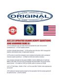 ACC 231 UPDATED EXAMS SCRIPT QUESTIONS AND ANSWERS SURE 