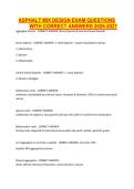 ASPHALT MIX DESIGN EXAM QUESTIONS WITH CORRECT ANSWERS 2026-2027&period;