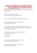 ASPHALT BINDERS &lpar;EXAM 2&rpar; QUESTIONS WITH CORRECT ANSWERS 2026-2027&period;