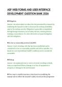 ASP WEB FORMS AND USER INTERFACE&NewLine;DEVELOPMENT QUESTION BANK 2026