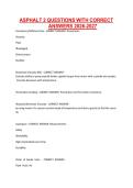 ASPHALT 2 QUESTIONS WITH CORRECT ANSWERS 2026-2027&period;