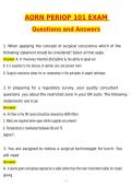 AORN Periop 101 Exam &lpar;80 to pass&excl;&rpar; Actual Newest 2026 Questions and Revised Correct Answers &lpar;Latest 2026 &sol; 2027 Update&rpar; Graded A&plus; Verified by Experts 100&percnt; Guarantee Pass
