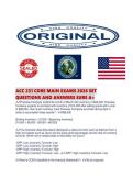 ACC 231 CORE MAIN EXAMS 2026 SET QUESTIONS AND ANSWERS SURE 