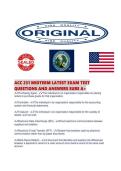 ACC 231 MIDTERM LATEST EXAM TEST QUESTIONS AND ANSWERS SURE