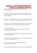 ASPHALT 1 TEST QUESTIONS WITH CORRECT ANSWERS 2026-2027&period;