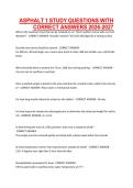 ASPHALT 1 STUDY QUESTIONS WITH CORRECT ANSWERS 2026-2027