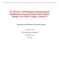 NU 760 Unit 2 AIM Statement&colon; Enhancing Early Mobilization in Surgical Patients with Complete Solution &vert; New 2026&sol;27 Update &vert; Graded A&plus;
