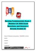 FUNDAMENTALS OF NURSING EXAM COMPLETE PACKAGE DEAL
