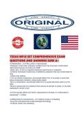 TEXAS MPJE SET COMPREHENSIVE EXAM QUESTIONS AND ANSWERS SURE