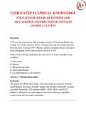 USMLE STEP 2 CLINICAL KNOWLEDGE &lpar;CK&rpar; LICENSE EXAM 2026 &sol; 2027  QUESTIONS AND  100&percnt; VERIFIED ANSWERS WITH RATIONALES GRADED A&plus; LATEST