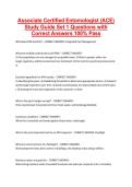Associate Certified Entomologist &lpar;ACE&rpar; Study Guide Set 1 Questions with Correct Answers 100- Pass&period;
