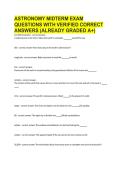 ASTRONOMY MIDTERM EXAM QUESTIONS WITH VERIFIED CORRECT ANSWERS &lpar;ALREADY GRADED A&plus;&rpar;&period;pdf&NewLine;&NewLine;