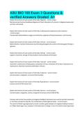 ASU BIO 100 Exam 3 Questions & verified Answers Graded A&plus;