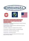 ORTHOPEDIC TECHNOLOGIST CERTIFICATION UPDATED EXAMS SCRIPT QUESTIONS AND ANSWERS SURE A&period;pdf&NewLine;&NewLine;1&period; 