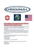 NCCT SURGICAL TECH UPDATED FINAL EXAM ALL QUESTIONS AND ANSWERS SURE 