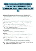 DELL TECH DIRECT FOUNDATIONS&NewLine;PRACTICE EXAMINATION 2026&NewLine;QUESTIONS WITH ANSWERS GRADED&NewLine;A&plus;&NewLine;