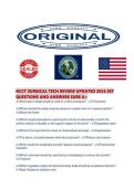 NCCT SURGICAL TECH REVIEW UPDATED 2026 SET QUESTIONS AND ANSWERS SURE
