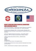 QASP-S UPDATED FINAL EXAM ALL QUESTIONS&NewLine;AND ANSWERS SURE A&plus;
