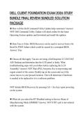 DELL CLIENT FOUNDATION EXAM 2026 STUDY&NewLine;BUNDLE FINAL REVIEW BUNDLED SOLUTION&NewLine;PACKAGE