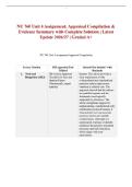 NU 760 Unit 4 Assignment&colon; Appraisal Compilation & Evidence Summary with Complete Solution &vert; Latest Update 2026&sol;27 &vert; Graded A&plus;