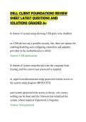 DELL CLIENT FOUNDATIONS REVIEW&NewLine;SHEET LATEST QUESTIONS AND&NewLine;SOLUTIONS GRADED A&plus;