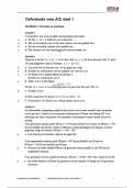 VWO Wiskunde A - Oefentoets H1 Formules en Grafieken