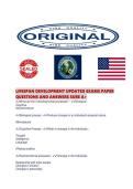 LIFESPAN DEVELOPMENT UPDATED EXAMS PAPER QUESTIONS AND ANSWERS SURE