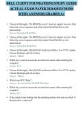 DELL CLIENT FOUNDATIONS STUDY GUIDE&NewLine;ACTUAL EXAM PAPER 2026 QUESTIONS&NewLine;WITH ANSWERS GRADED A&plus;