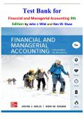 Test Bank for Financial and Managerial Accounting 9th Edition by John J&period; Wild and Ken W&period; Shaw isbn- 9781260728774