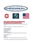 NICET LEVEL III WATER BASE EXAMINERS 2026 SET QUESTIONS AND ANSWERS SURE